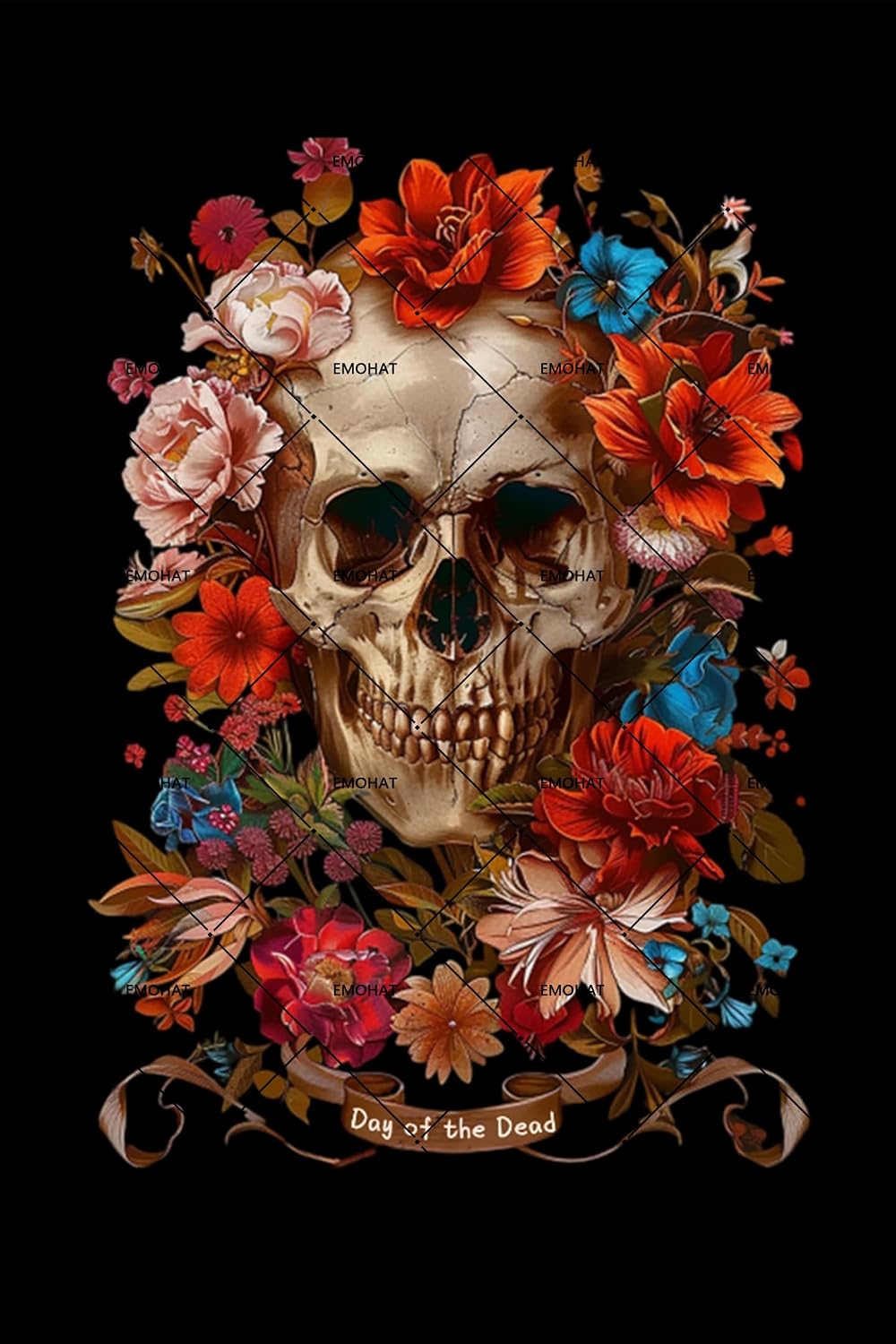 Halloween Skeleton Decoration - Letrero de metal con diseño de