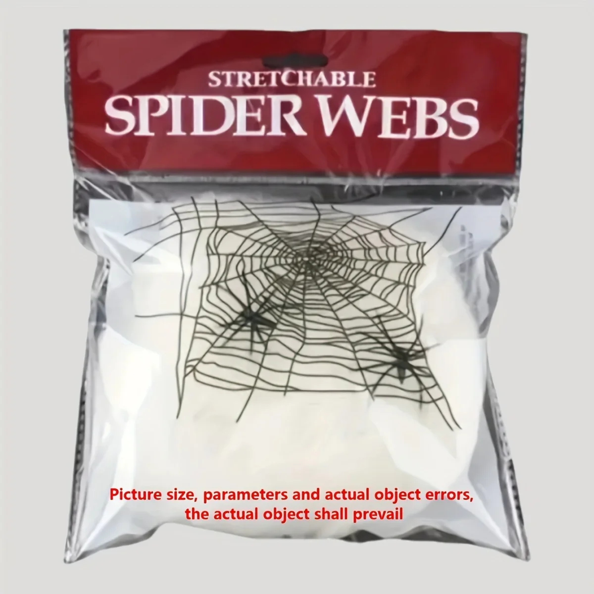 Spider Web Halloween Decoration - Telarañas elásticas con 2 arañas cada