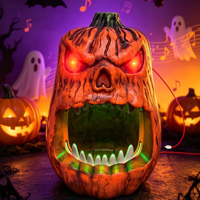Pumpkin Lantern Halloween - Calabaza de Halloween con Luces LED,