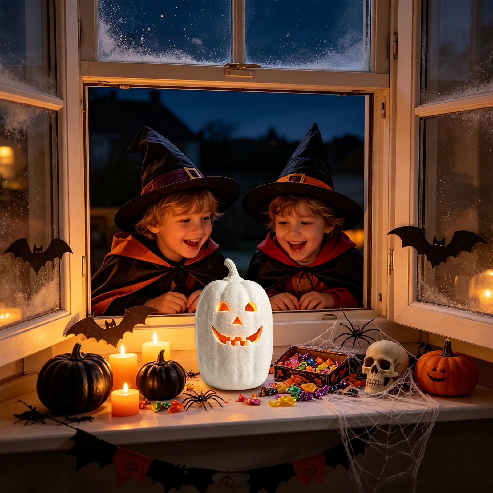 Pumpkin Lantern Halloween - Decoración de calabaza de Halloween, calabaza
