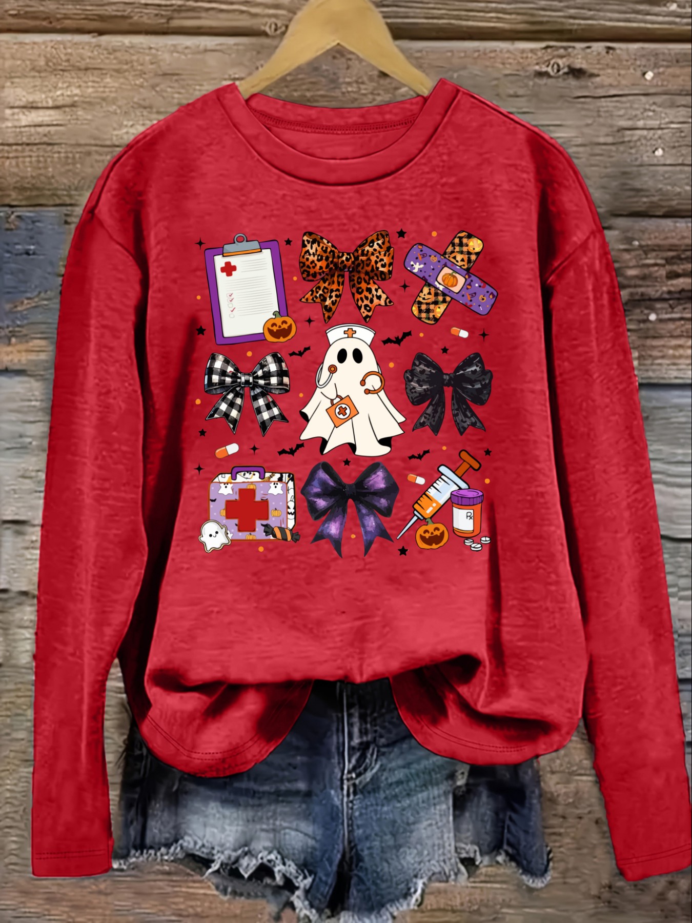 Camiseta Casual de Manga Larga - Halloween Costume Adult reseña y precio