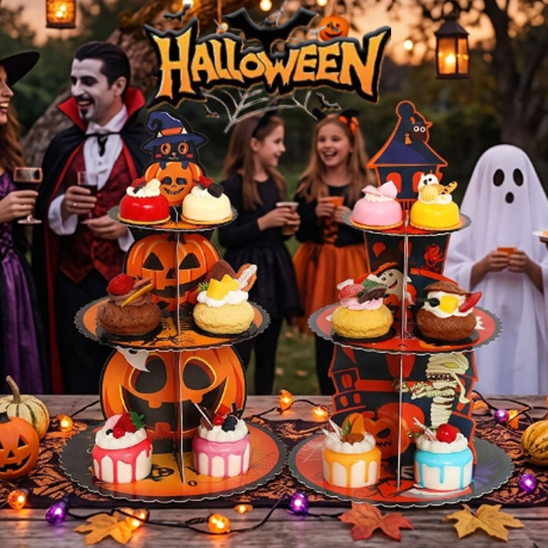 1-4 Unidades Soporte de Postre - Spider Web Halloween Decoration reseña y precio