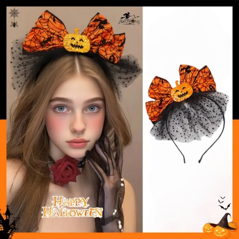 1 unidad Diadema de calabaza d - Spider Web Halloween Decoration reseña y precio