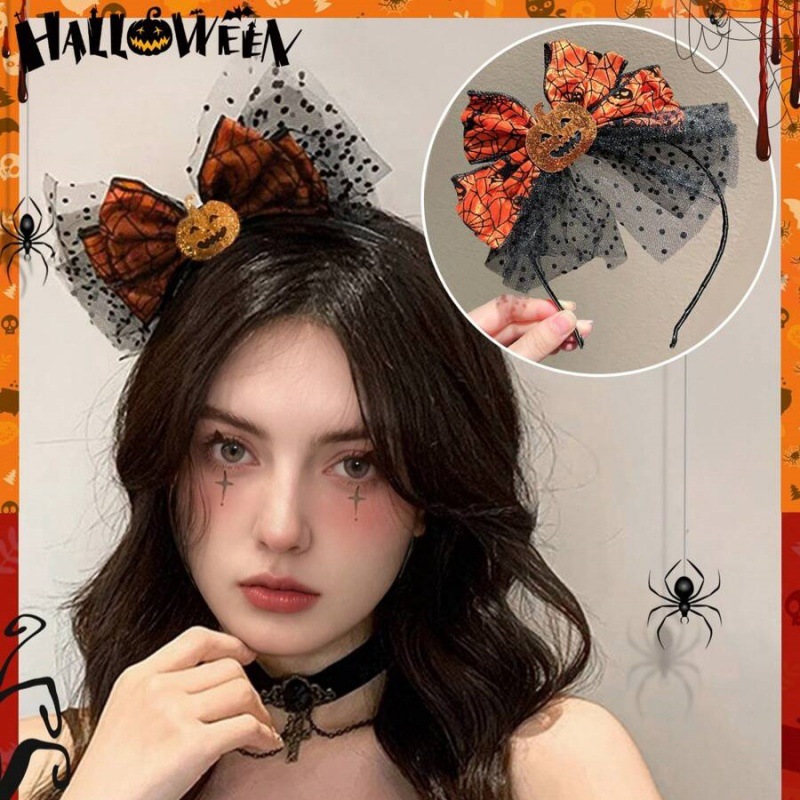 1 unidad Diadema de calabaza d - Spider Web Halloween Decoration reseña y precio