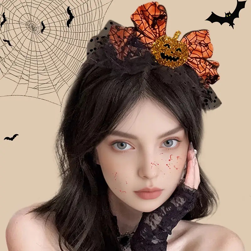 1 unidad Diadema de calabaza d - Spider Web Halloween Decoration reseña y precio