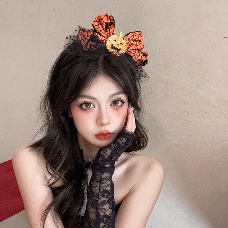 1 unidad Diadema de calabaza d - Spider Web Halloween Decoration reseña y precio