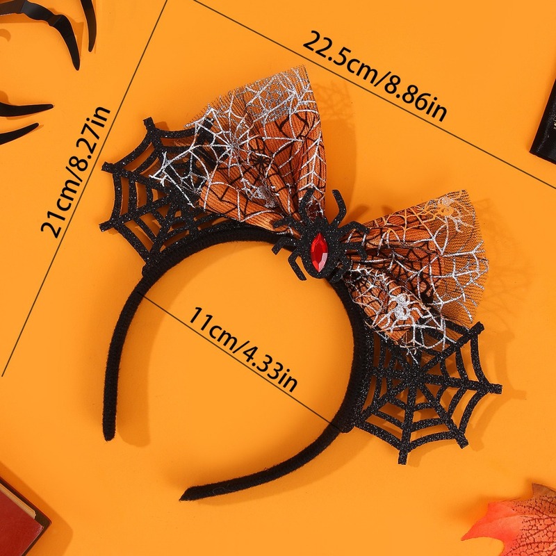 Diadema de Tul Negra con Lazo  - Spider Web Halloween Decoration reseña y precio