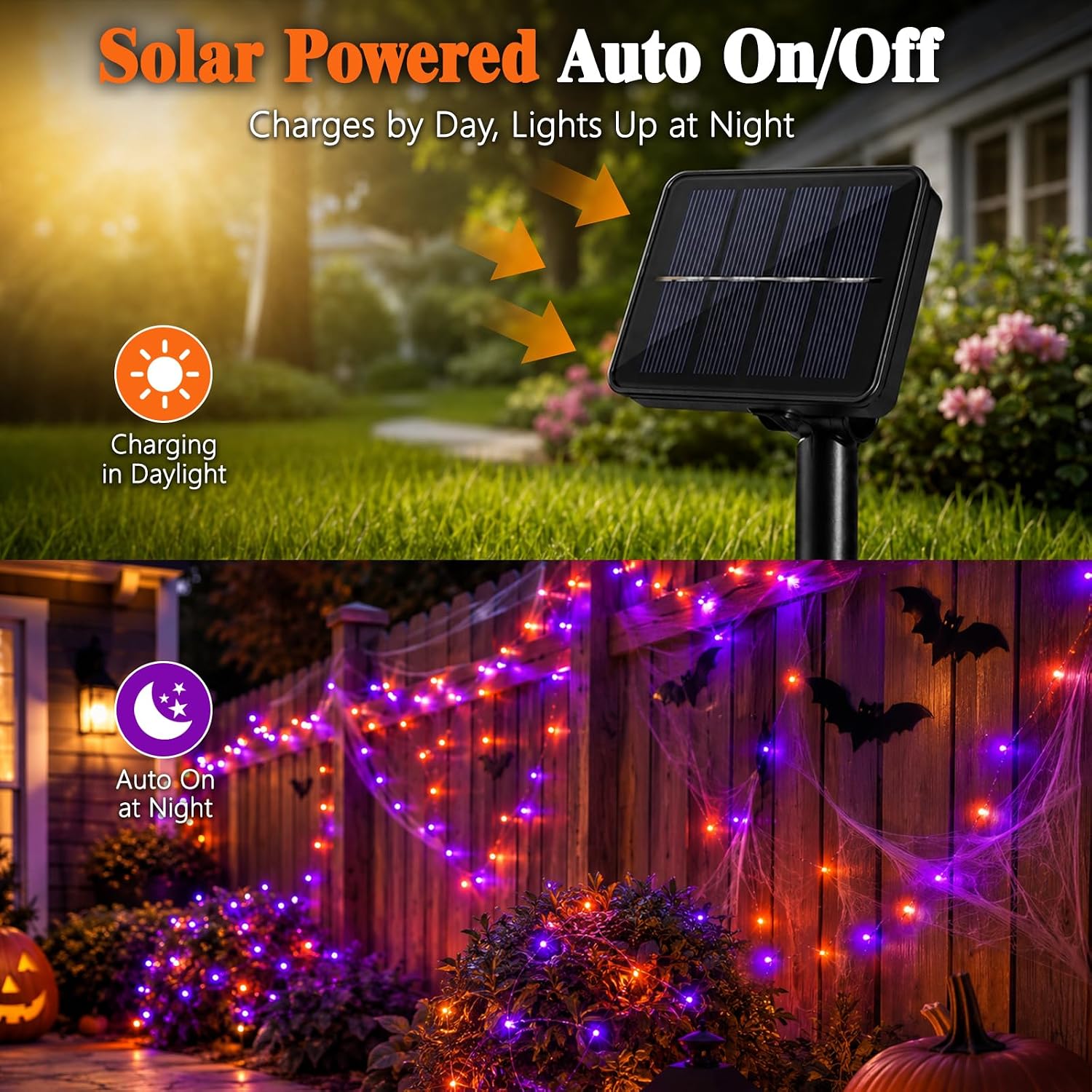 Luces LED Solares de Alambre d - Halloween Led String Lights Orange reseña y precio
