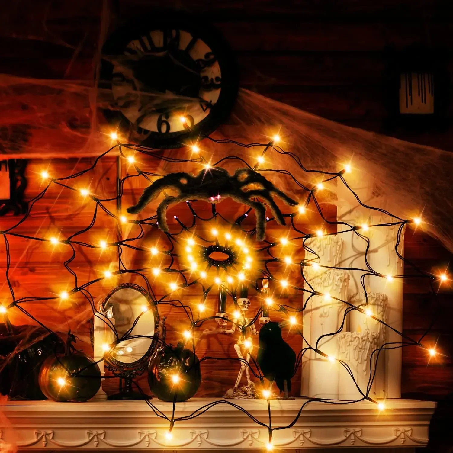 1-4PCS Guirnalda de Luces LED  - Halloween Led String Lights Orange reseña y precio