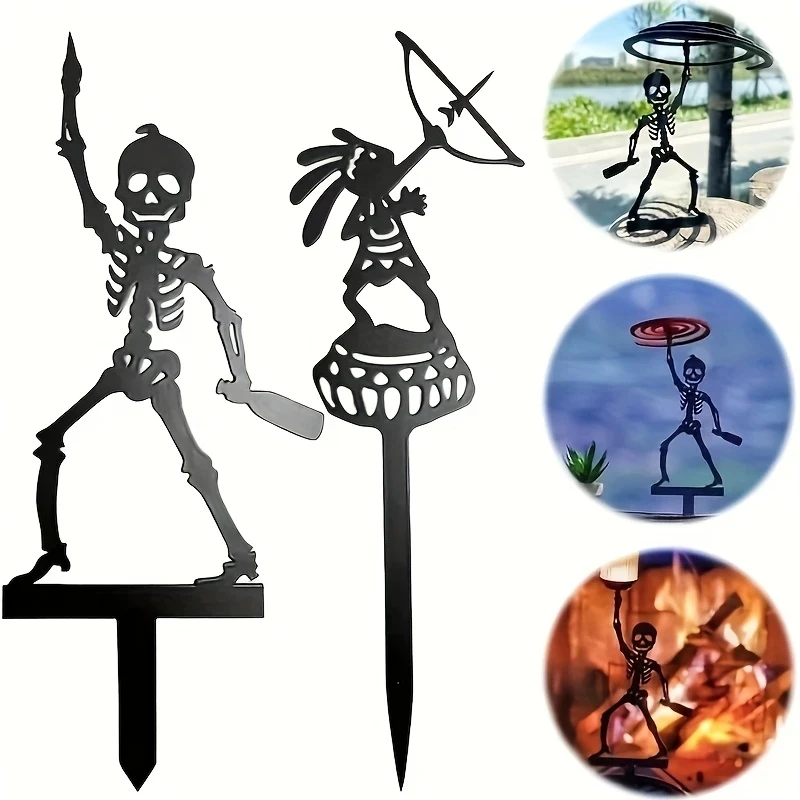 Soporte de metal portátil para - Halloween Skeleton Decoration reseña y precio
