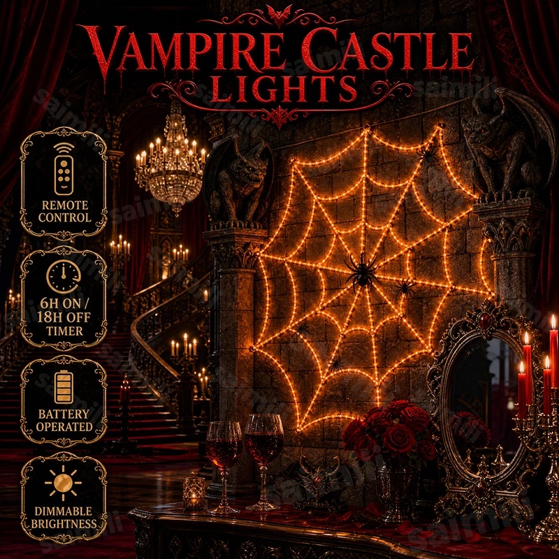 Guirnalda de luces LED con for - Halloween Led String Lights Orange reseña y precio