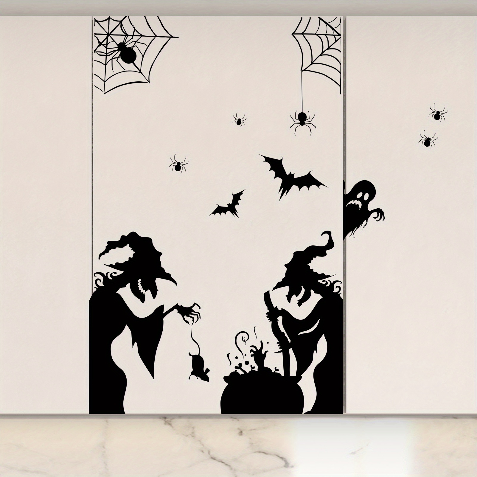 Pegatinas Electrostáticas para - Spider Web Halloween Decoration reseña y precio