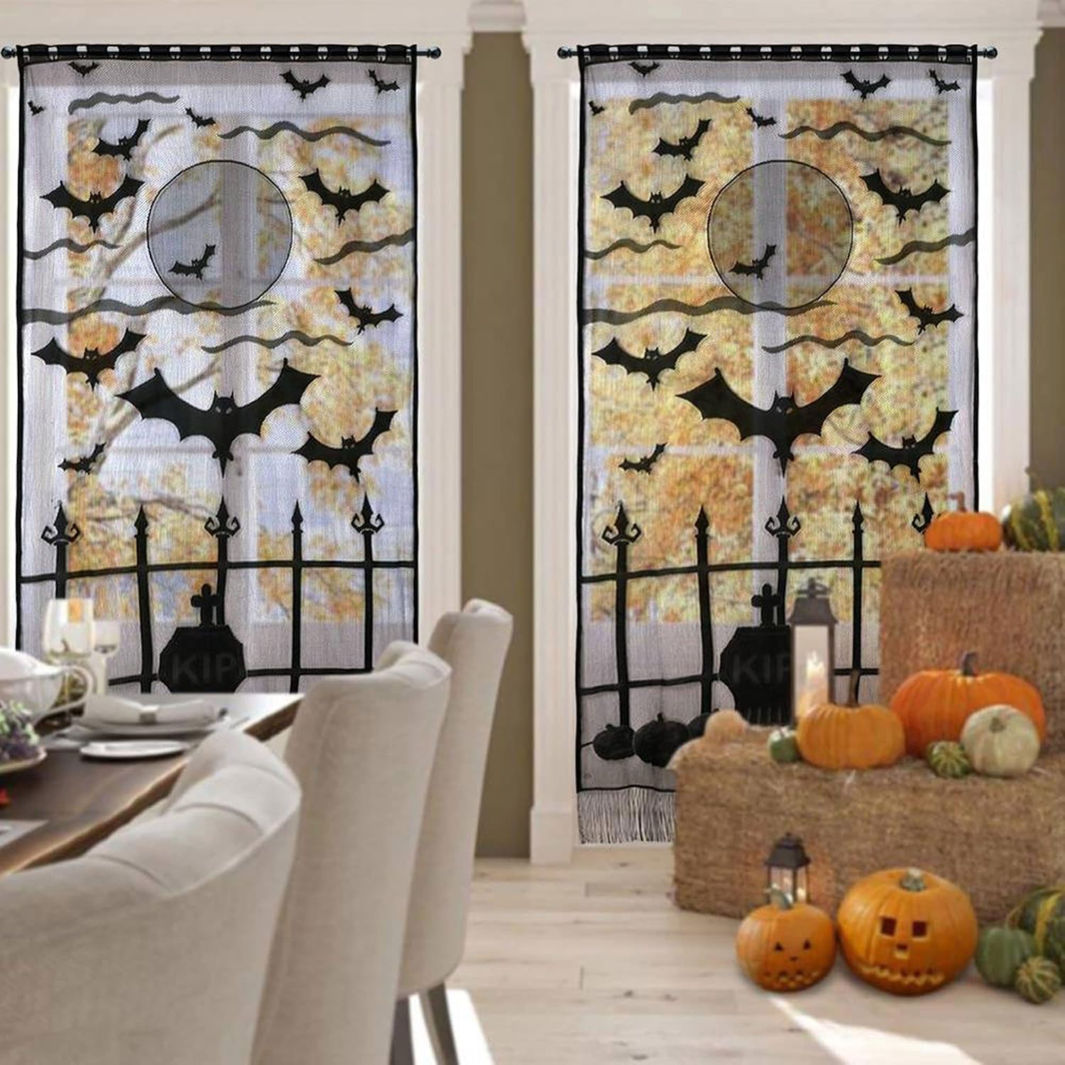 Cortina de encaje de esqueleto - Halloween Skeleton Decoration reseña y precio
