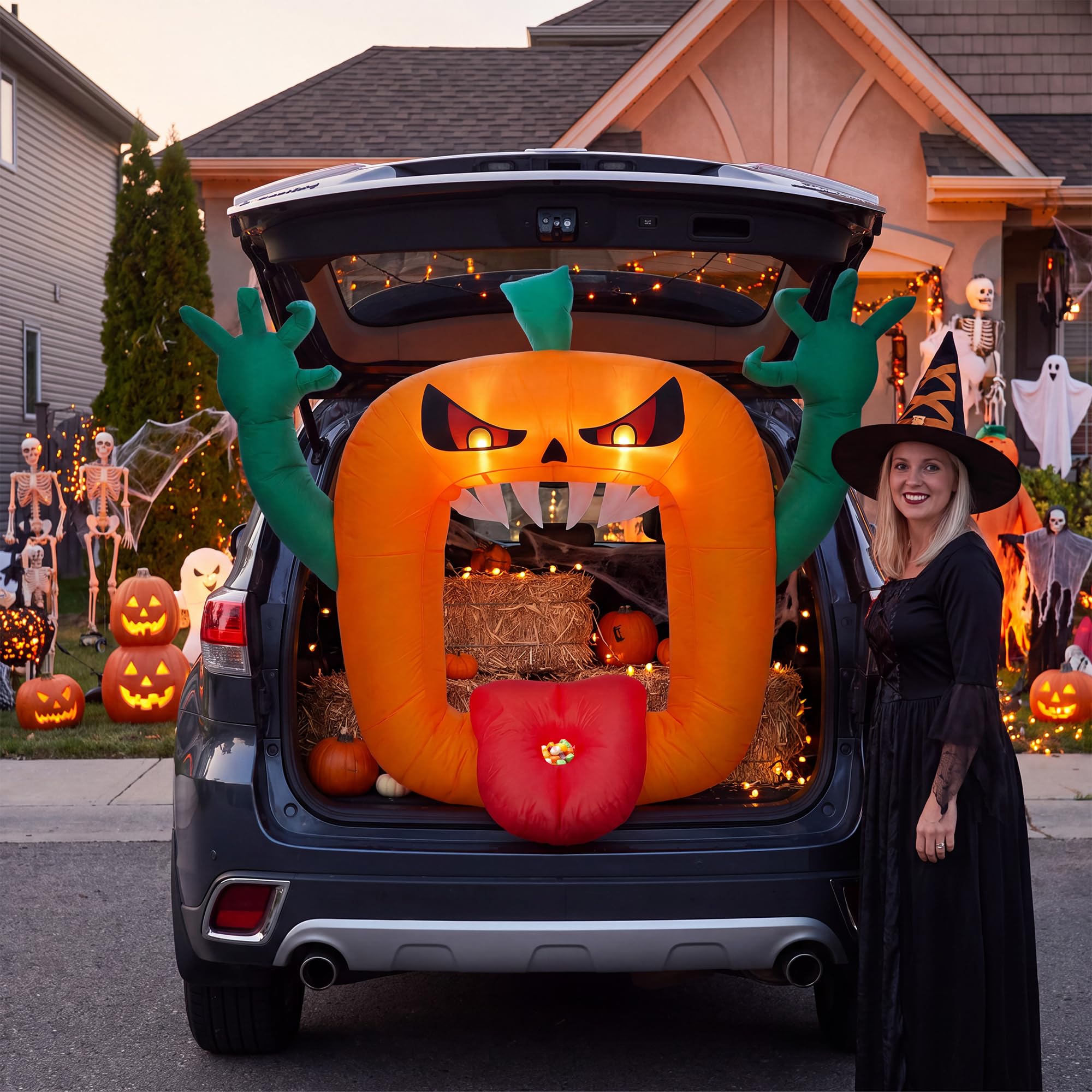 Decoración inflable de Hallowe - Halloween Pumpkin Decor Led reseña y precio