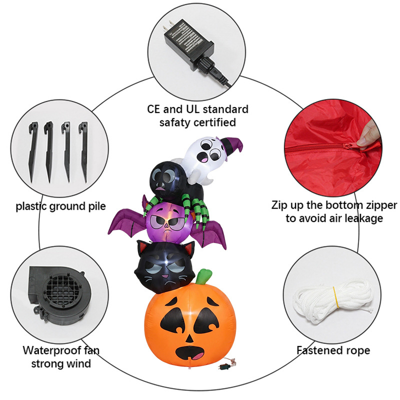 Decoraciones Inflables de Hall - Halloween Pumpkin Decor Led reseña y precio