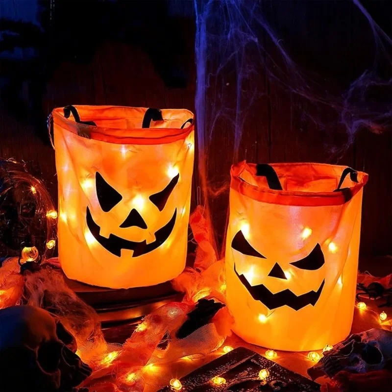 1-10PC Cesta de calabaza LED d - Halloween Pumpkin Decor Led reseña y precio