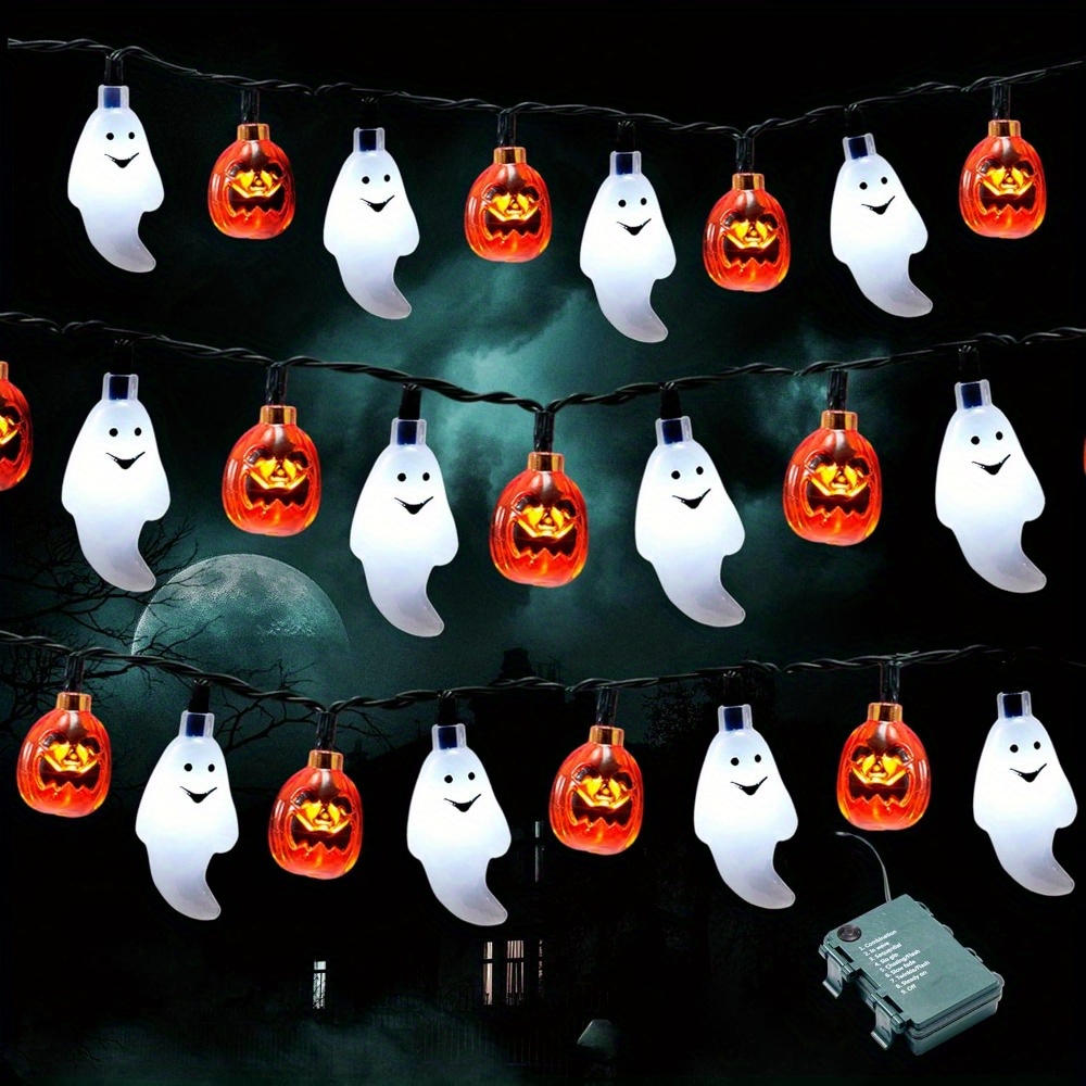 Guirnalda de luces LED de 19.7 - Halloween Led String Lights Orange reseña y precio