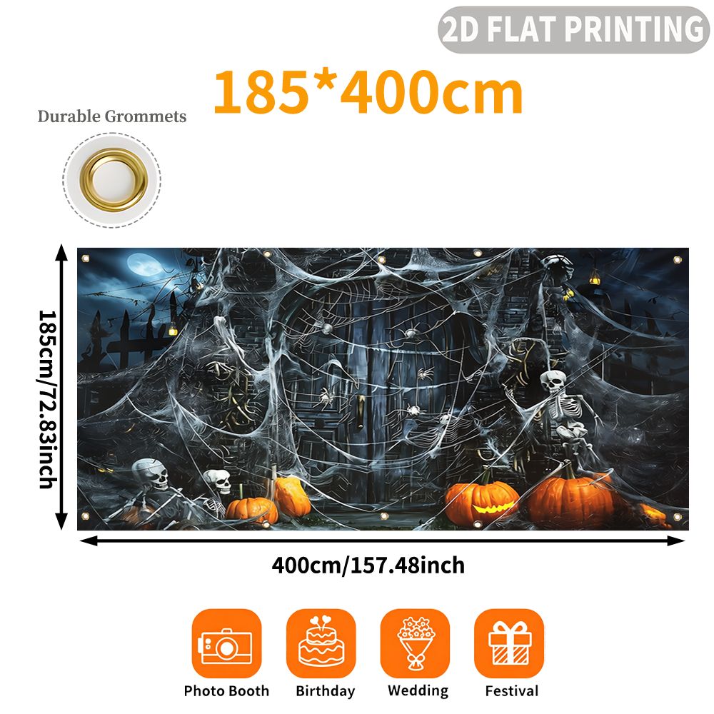 1 pieza de pancarta plana 2D p - Spider Web Halloween Decoration reseña y precio