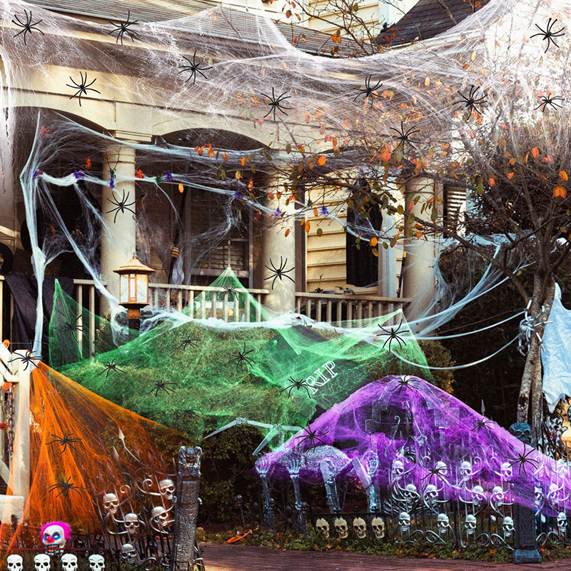 Decoración de Halloween: telar - Spider Web Halloween Decoration reseña y precio